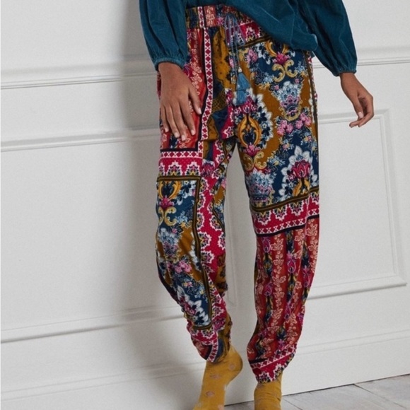 Maeve Pants - Maeve sz S velvet Patchwork Pants great pre owned condition